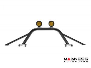 Ford Bronco Bull Bar - Front - Factory Bumper - ZROADZ - Prerunner Bar - 4in Round Amber LED